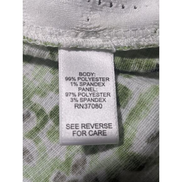 Cato Off -Shoulder Top Women Size L Green Pattern Short Sleeve Eyelet Summer - Picture 9 of 12